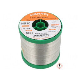 Sârmă de lipit fără plumb Sn95,5Ag3,8Cu0,7 700um 0,5kg | Electronic-mag.ro | Componente Electronice