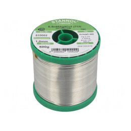 Sârmă de lipit fără plumb 1mm 0,5kg Sn95,5Ag3,8Cu0,7 | Electronic-mag.ro | Componente Electronice