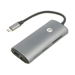 Adaptor USB 3.0/3.1 0.15m Negru 5Gbps Argintiu