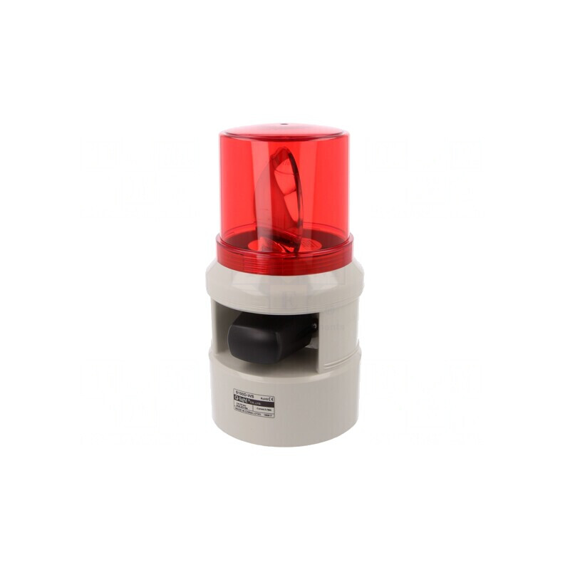 Sirena Luminoasă și Acustică 24VDC cu Lumină Rotativă | Electronic-mag.ro | Componente Electronice
