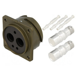 Conector: militar | dimensiune 32 | VG95234 | soclu | mamă | PIN: 5(2+3) | VG95234B1-32-1SN