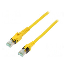 Patch cord S/FTP Cat 6a 10m Galben | Electronic-mag.ro | Componente Electronice