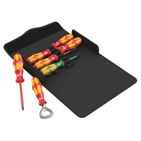 Kit șurubelnițe izolate 1kVAC pătrat și plată cu etui | Electronic-mag.ro | Componente Electronice