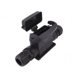 Carcasă pentru conectori HDC Han-Eco B 16B drept | Electronic-mag.ro | Componente Electronice