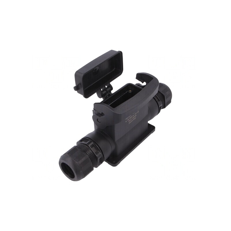 Carcasă pentru conectori HDC Han-Eco B 16B drept | Electronic-mag.ro | Componente Electronice