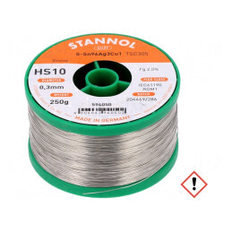 Sârmă de lipit fără plumb Sn96Ag3Cu1 0,3mm 0,25kg | Electronic-mag.ro | Componente Electronice