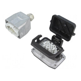 Conector HDC tată mamă 500V 16A 6 PIN 6PE drept