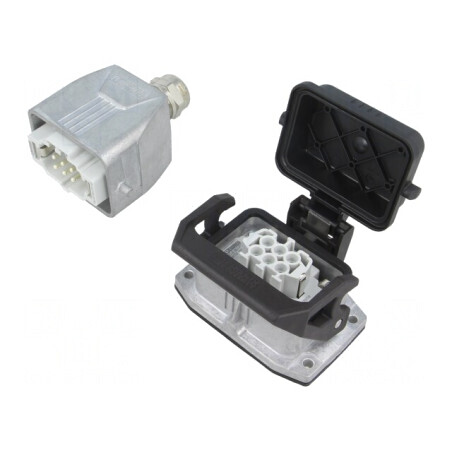 Conector HDC tată mamă 500V 16A 6 PIN 6PE drept | Electronic-mag.ro | Componente Electronice
