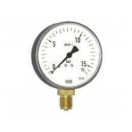 Manometru 0-100 bar 160mm Otel IP54 | Electronic-mag.ro | Componente Electronice