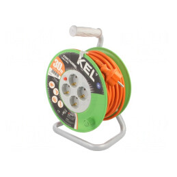 Prelungitor Bobinat 30m 4 Prize Portocaliu | Electronic-mag.ro | Componente Electronice