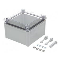 Carcasă Universală cu Balamale 188x188x130mm | Electronic-mag.ro | Componente Electronice