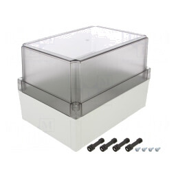 Carcasă universală policarbonat 180mm x 255mm x 175mm | Electronic-mag.ro | Componente Electronice
