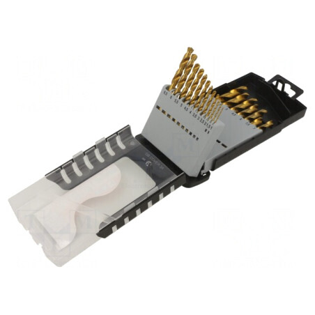 Set burghie metal HSS 19 bucăți | Electronic-mag.ro | Componente Electronice