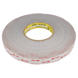 Bandă de Fixare Acrilică Gri 19mm x 33m VHB 4936 | Electronic-mag.ro | Componente Electronice