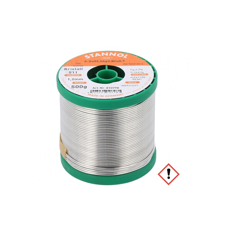 Sârmă de lipit fără plumb 1,2mm 0,5kg 217°C | Electronic-mag.ro | Componente Electronice