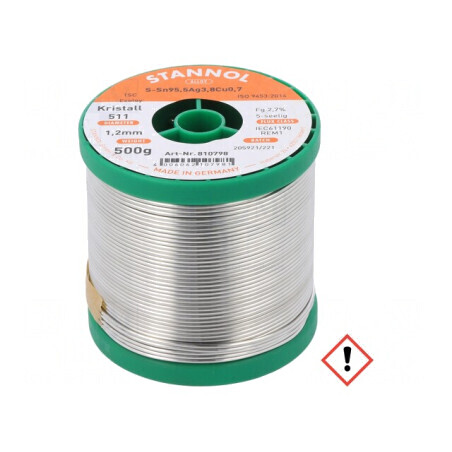 Sârmă de lipit fără plumb 1,2mm 0,5kg 217°C | Electronic-mag.ro | Componente Electronice