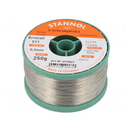 Sârmă de lipit fără plumb 0,3mm 0,25kg bobină | Electronic-mag.ro | Componente Electronice