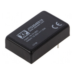Convertor DC/DC 20W 18-75V la 15V 1,33A THT | Electronic-mag.ro | Componente Electronice