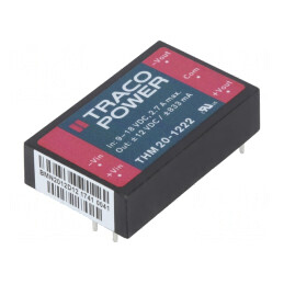 Convertor DC/DC 20W 9-18V la 12V/-12V | Electronic-mag.ro | Componente Electronice