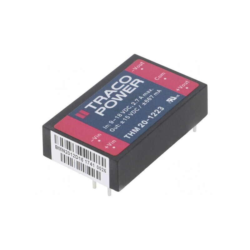 Convertor DC/DC 20W 9-18V la 15V/-15V | Electronic-mag.ro | Componente Electronice
