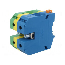 Conector Șine 95mm2 1 Pista 2 Borne Galben-Verde | Electronic-mag.ro | Componente Electronice