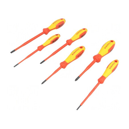 Set Șurubelnițe Izolate 1kVAC Phillips și Plată 6 Bucăți | Electronic-mag.ro | Componente Electronice