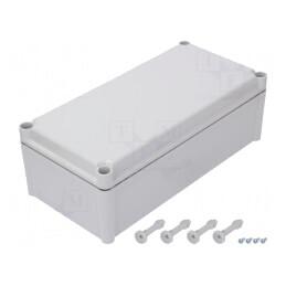 Carcasă universală gri SOLID ABS 188x378x130 mm | Electronic-mag.ro | Componente Electronice