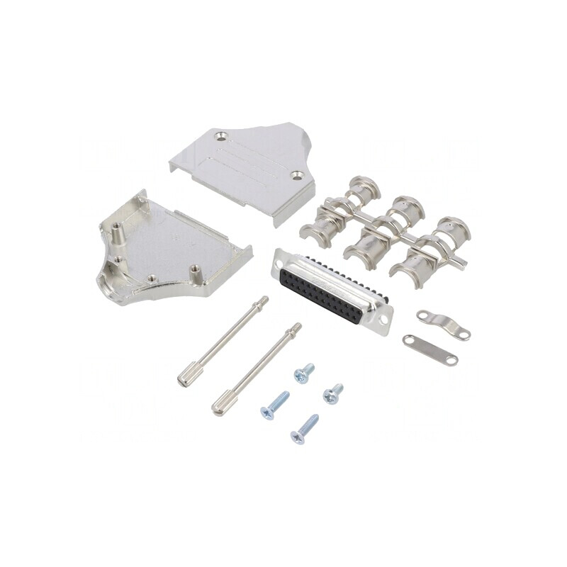 Conector D-Sub 25-Pin Femelă cu Terminal Șurub pe Cablu | Electronic-mag.ro | Componente Electronice