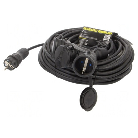 Prelungitor Alimentare 3 Prize 10m Negru 16A | Electronic-mag.ro | Componente Electronice
