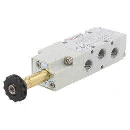 Ventil electromagnetic 5/2 monostabil G 1/8 2-10 bar | Electronic-mag.ro | Componente Electronice