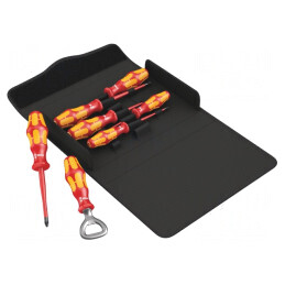 Set Șurubelnițe Izolate 1kVAC Phillips și Plate cu Etui, 7 Bucăți | Electronic-mag.ro | Componente Electronice