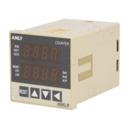 Contor electronic LED x2 impulsuri 12-48V AC/DC