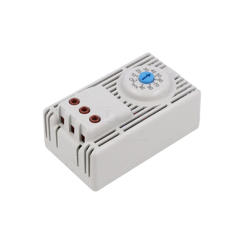 Higrostat SPDT 20-90%RH -10÷50°C pentru şină DIN | Electronic-mag.ro | Componente Electronice