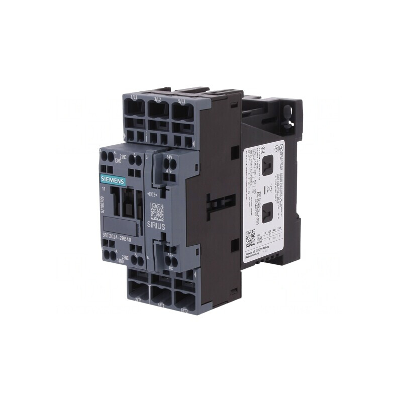 Contactor 3P NO 24VDC 12A 3 Auxiliare | Electronic-mag.ro | Componente Electronice