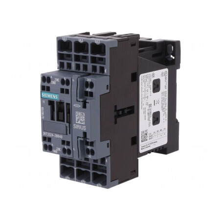 Contactor 3P NO 24VDC 12A 3 Auxiliare | Electronic-mag.ro | Componente Electronice