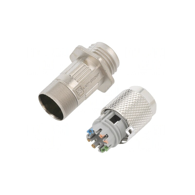 Mufă M12 8 Pin Mamă ProfiNET IP67 | Electronic-mag.ro | Componente Electronice