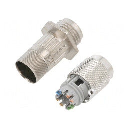 Mufă M12 8 Pin Mamă ProfiNET IP67 | Electronic-mag.ro | Componente Electronice
