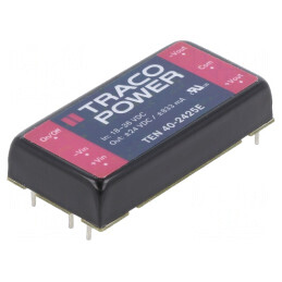 Convertor DC/DC 40W 18-36V la 24V și -24V TEN 40-2425E | Electronic-mag.ro | Componente Electronice
