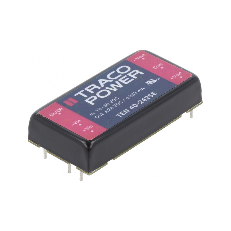 Convertor DC/DC 40W 18-36V la 24V și -24V TEN 40-2425E | Electronic-mag.ro | Componente Electronice Convertor DC/DC 40W 18-36V la 24V și -24V TEN 40-2425E | Electronic-mag.ro | Componente Electronice
