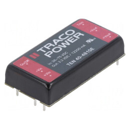 Convertor DC/DC 40W 38-75V la 3,3V 12,2A TEN 40-4810E | Electronic-mag.ro | Componente Electronice