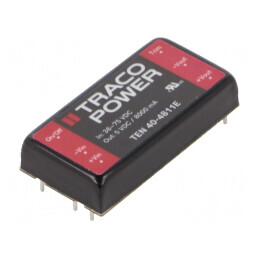 Convertor DC/DC 40W 38-75V la 5V 8A TEN 40-4811E | Electronic-mag.ro | Componente Electronice