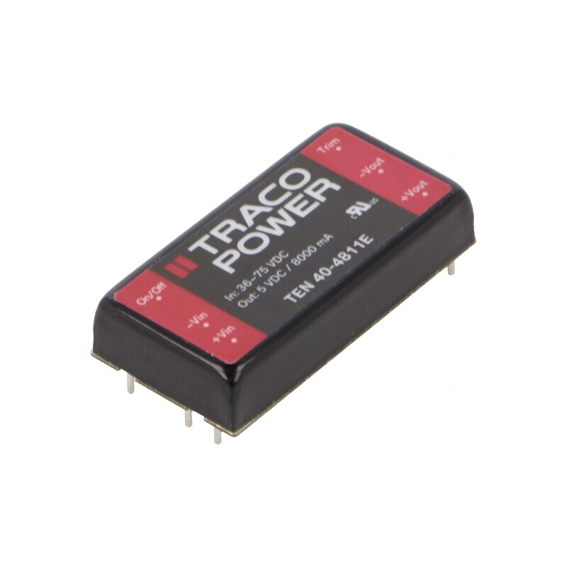 Convertor DC/DC 40W 38-75V la 5V 8A TEN 40-4811E | Electronic-mag.ro | Componente Electronice