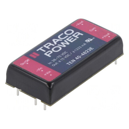 Convertor DC/DC 40W 38-75V la 15V/-15V | Electronic-mag.ro | Componente Electronice