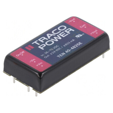 Convertor DC/DC 40W 38-75V la 24V/-24V TEN 40-4825E | Electronic-mag.ro | Componente Electronice