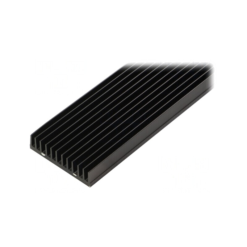 Radiator extrudat cu aripioare negru 1000mm | Electronic-mag.ro | Componente Electronice