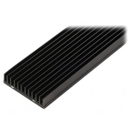 Radiator extrudat cu aripioare negru 1000mm | Electronic-mag.ro | Componente Electronice