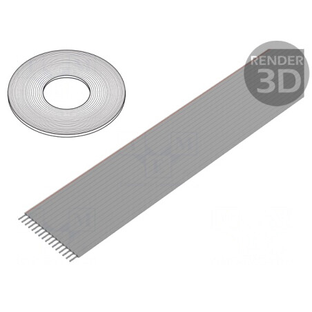 Cablu Bandă 1,27mm 16x26AWG PVC 100FT | Electronic-mag.ro | Componente Electronice
