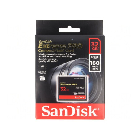 Card de memorie Compact Flash 32GB Extreme Pro 160MB/s VPG-65 | Electronic-mag.ro | Componente Electronice