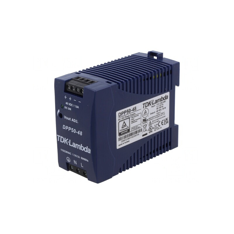 Alimentator Pulsatoriu 50W 48VDC 1.05A pentru Șină DIN | Electronic-mag.ro | Componente Electronice