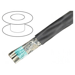 Cablu Alpha Essential 4x28AWG PVC Gri Închis 30,5m | Electronic-mag.ro | Componente Electronice